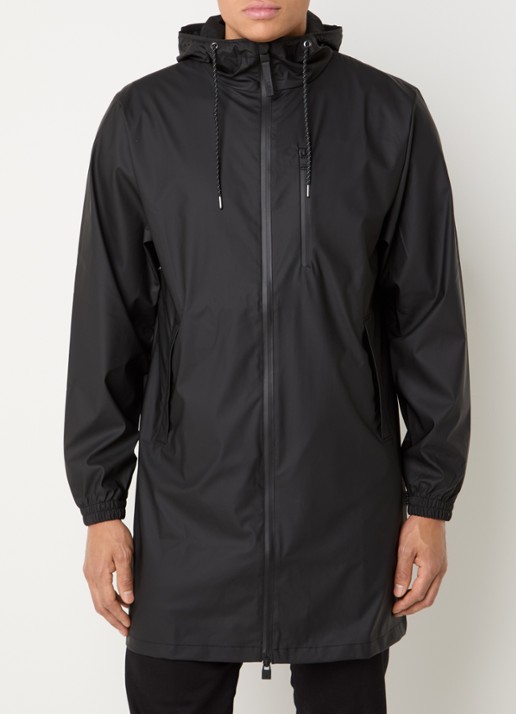 Rains Parka met capuchon en waterafstotende coating