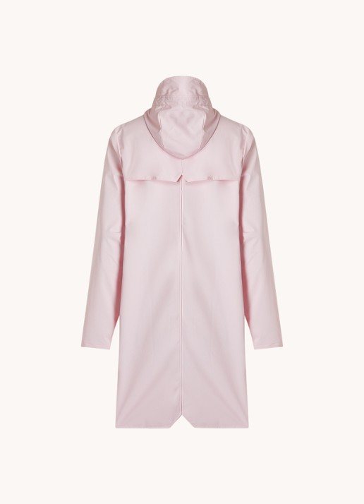 Rains Regenjas met capuchon en klepzakken - unisex - achterkant 3 lichtroze