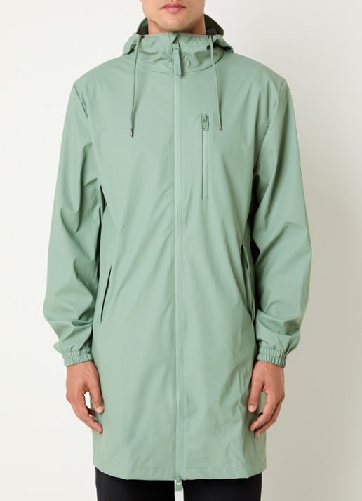 Rains Regenjas met capuchon en steekzakken