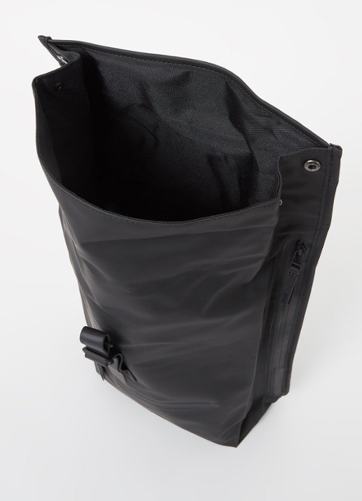 Rains Rolltop rugzak met laptopvak - detail 2 zwart
