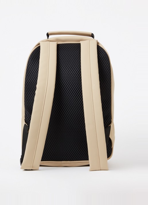 Rains Rugzak met 12 inch laptopvak en waterafstotende coating - achterkant 2 camel