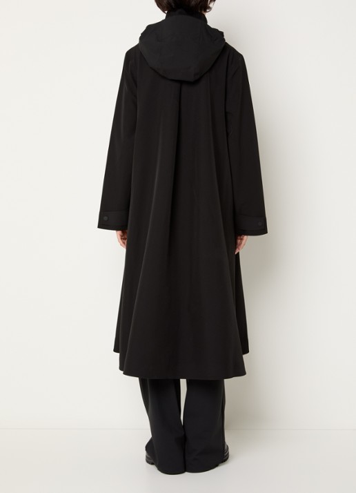 Rains Suva softshell jas met capuchon en steekzakken - achterkant 2 zwart