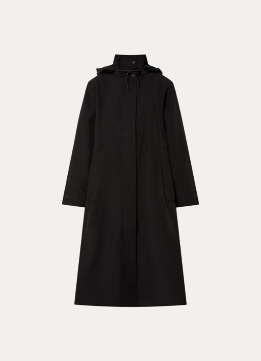 Rains Suva softshell jas met capuchon en steekzakken - voorkant 3 zwart