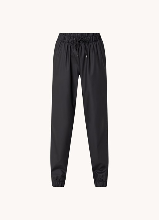 Rains Tapered fit joggingbroek met waterafstotende coating - voorkant 2 zwart