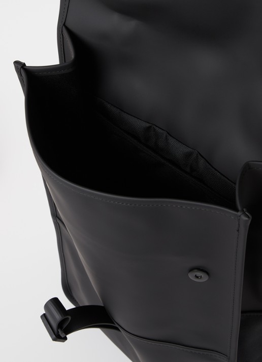 Rains Trail rugzak met 15 inch laptopvak en waterafstotende coating - detail 3 zwart