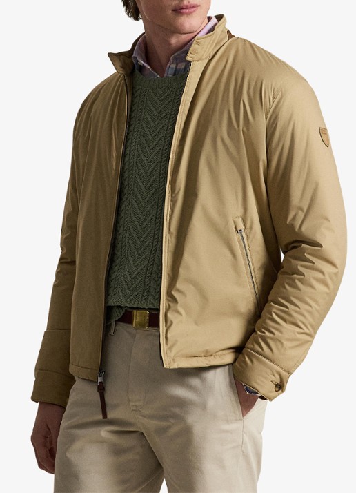 Ralph Lauren Abottson jack met suède en leren details