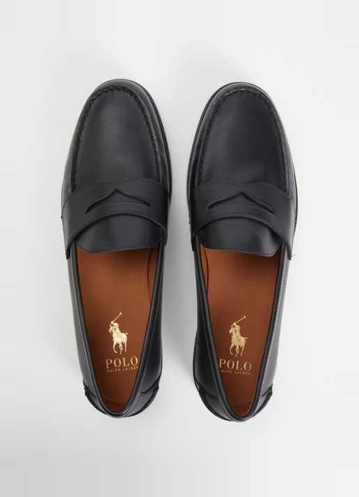 Ralph Lauren Alston loafer van leer - detail 3 zwart