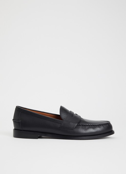 Ralph Lauren Alston loafer van leer - voorkant zwart