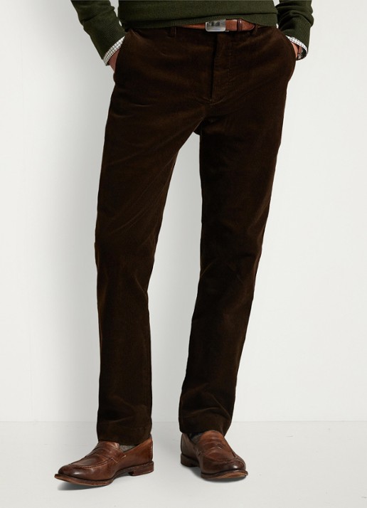 Ralph Lauren Andover slim fit corduroy broek met steekzakken
