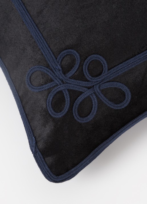 Ralph Lauren Archer kussensloop van katoen 50 x 50 cm - detail 4 zwart