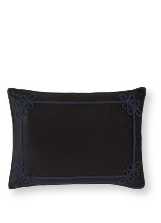 Ralph Lauren Archer kussensloop van katoen 50 x 50 cm - voorkant 7 zwart