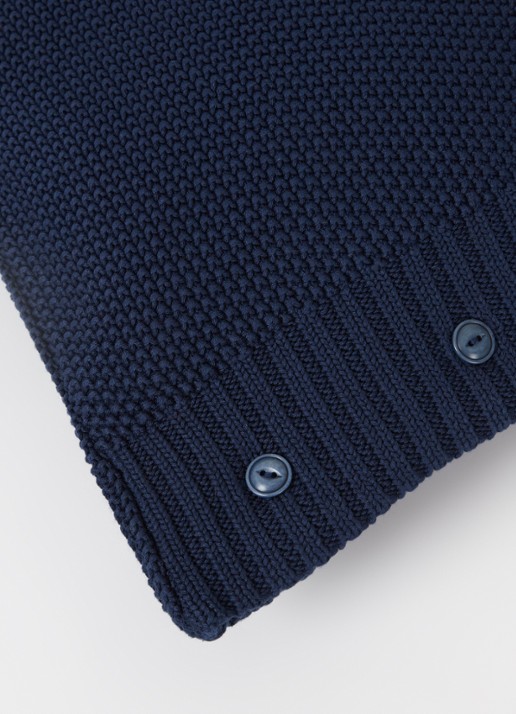 Ralph Lauren Archer kussensloop van katoen 50 x 50 cm - detail 4 donkerblauw