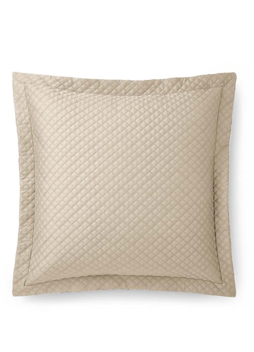Ralph Lauren Argyle kussensloop van  katoen - voorkant donkerbeige