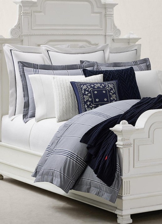 Ralph Lauren August kussensloop - detail 5 donkerblauw