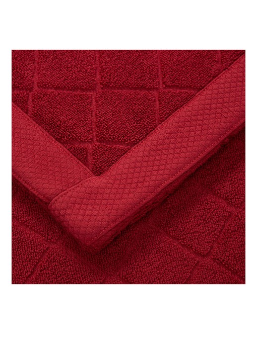 Ralph Lauren Avenue badmat - 50 x 80 cm - detail 2 donkerrood