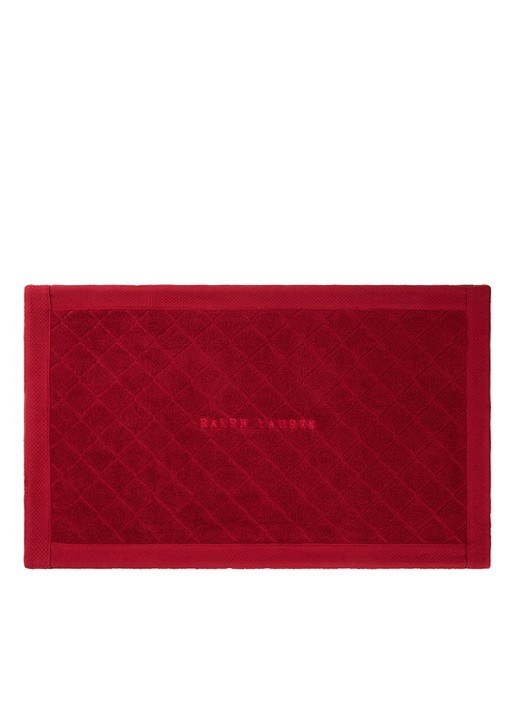Ralph Lauren Avenue badmat - 50 x 80 cm - voorkant donkerrood