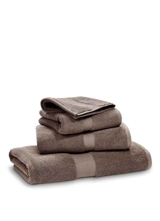 Ralph Lauren Avenue gastendoek - 750 gr/m2 - 30 x 30 cm - voorkant taupe