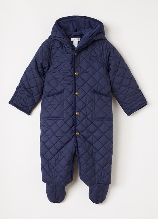 Ralph Lauren Babypak met quilt patroon en capuchon