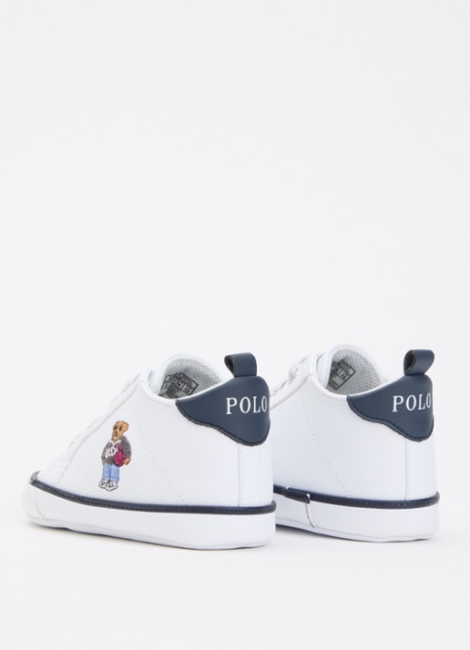 Ralph Lauren Babyschoentje met borduring  - achterkant 4 wit