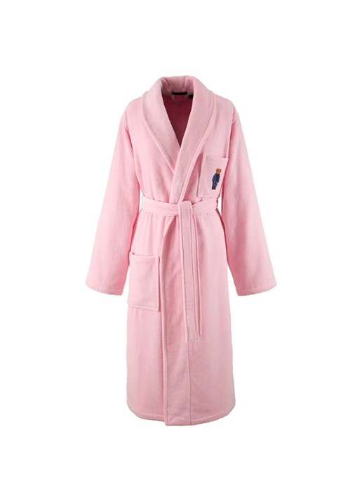 Ralph Lauren Badjas met borduring - voorkant 6 roze