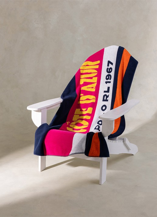Ralph Lauren Bargo strandlaken 90 x 170 cm - detail 2 donkerblauw