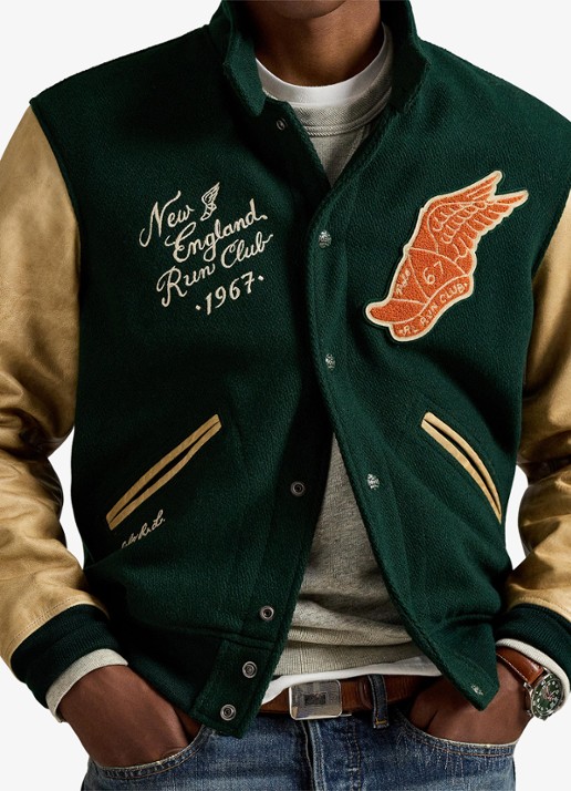 Ralph Lauren Baseball jack met logo- en backprint - detail 4 churchill green / groen