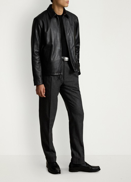 Ralph Lauren Bayville jack van lamsleer met steekzakken - detail 3 polo black