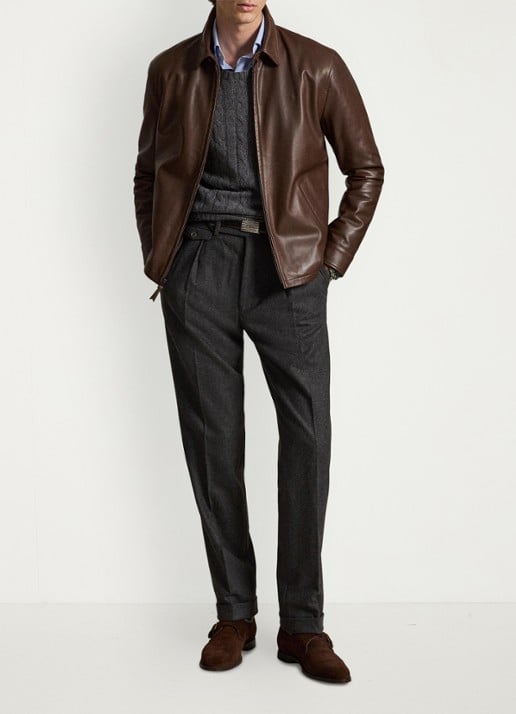 Ralph Lauren Bayville jack van lamsleer met steekzakken