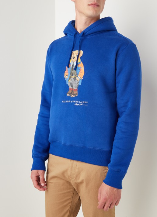 Ralph Lauren Bear hoodie met frontprint - detail 3 rugby royal