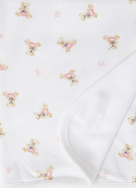 Ralph Lauren Bear wiegdeken 80 x 70 cm - detail multicolor