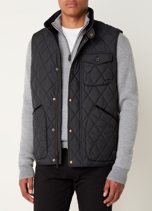 Ralph Lauren Beaton gewatteerde utility bodywarmer met opgestikte zakken - detail 6 polo black / zwart