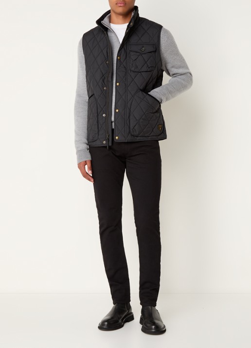 Ralph Lauren Beaton gewatteerde utility bodywarmer met opgestikte zakken - voorkant 4 polo black / zwart