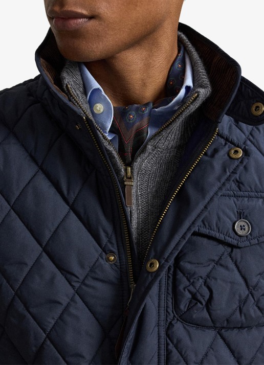 Ralph Lauren Beaton gewatteerde utility bodywarmer met opgestikte zakken - detail 5 college navy / donkerblauw