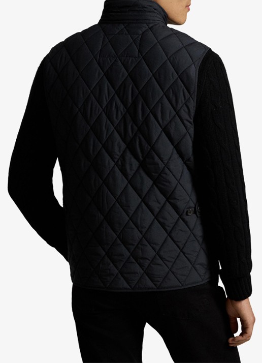 Ralph Lauren Beaton gewatteerde utility bodywarmer met opgestikte zakken - achterkant 2 polo black / zwart