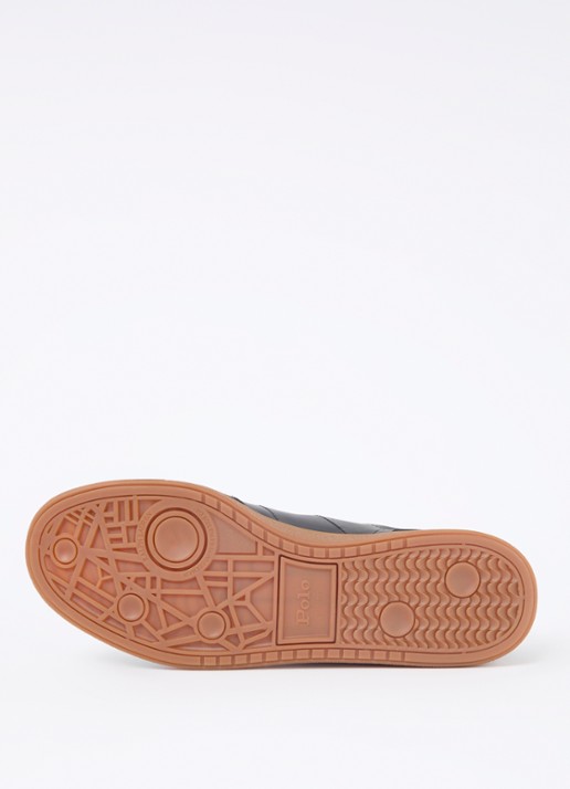 Ralph Lauren Bedford sneaker van leer met suède - detail 5 zwart