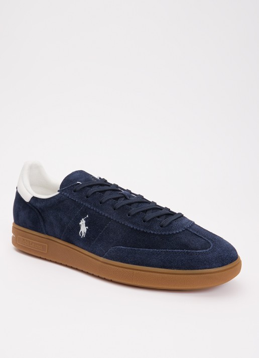 Ralph Lauren Bedford sneaker van suède met logoborduring