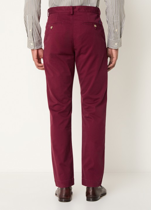 Ralph Lauren Bedford straight fit chino met stretch - achterkant red carpet / rood