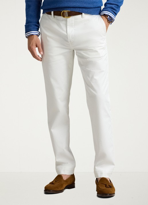 Ralph Lauren Bedford straight fit chino met stretch - detail 3 deckwash white / wit