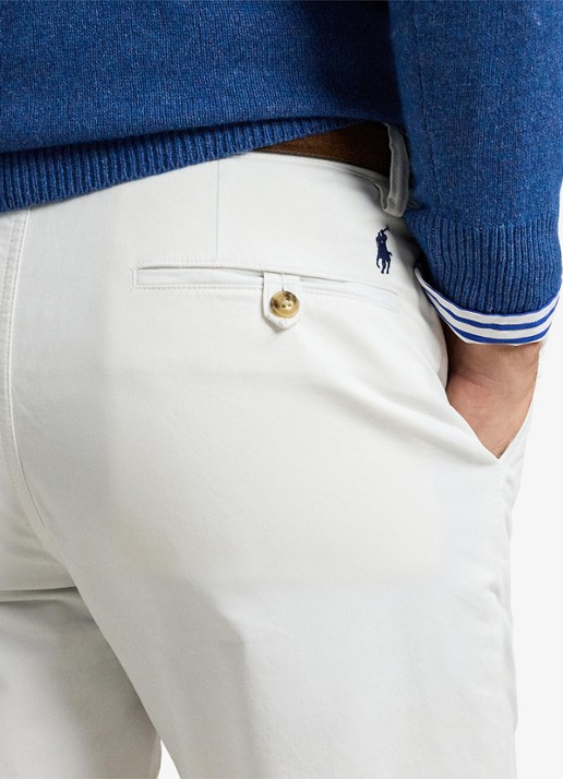 Ralph Lauren Bedford straight fit chino met stretch - detail 4 deckwash white / wit