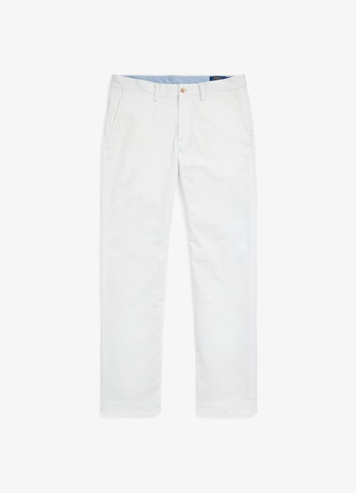 Ralph Lauren Bedford straight fit chino met stretch - voorkant deckwash white / wit