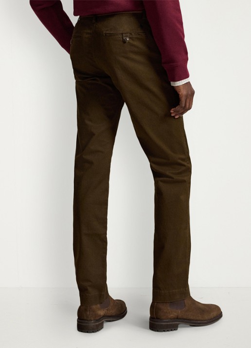 Ralph Lauren Bedford straight fit chino met stretch - achterkant 5 donkerbruin