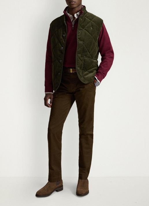 Ralph Lauren Bedford straight fit chino met stretch - voorkant 4 donkerbruin