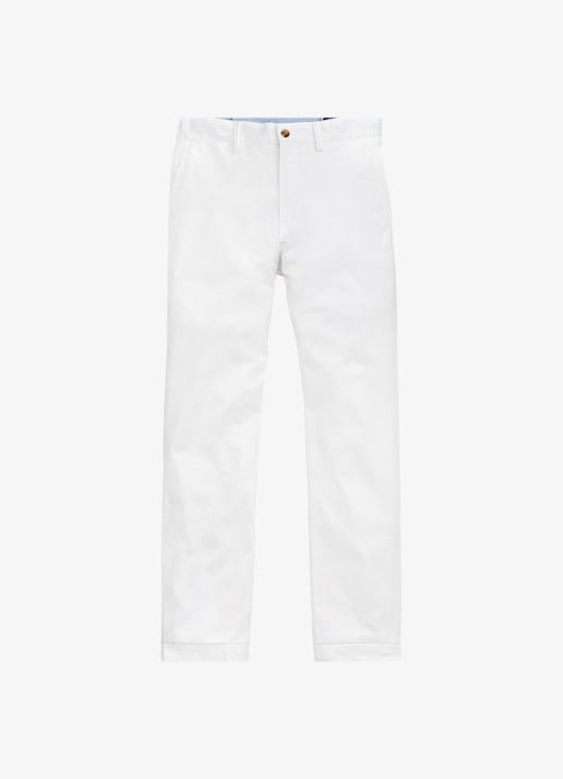 Ralph Lauren Bedford straight fit chino met stretch - voorkant 4 white / wit