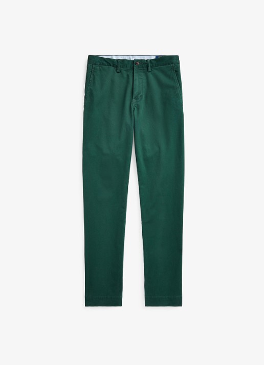 Ralph Lauren Bedford straight fit chino met stretch - voorkant college green / donkergroen