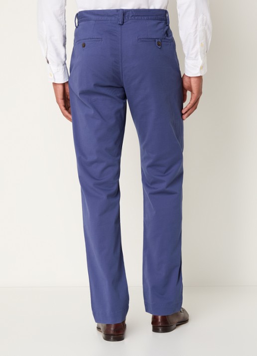 Ralph Lauren Bedford straight fit stretch chino broek - achterkant 3 light navy / petrol