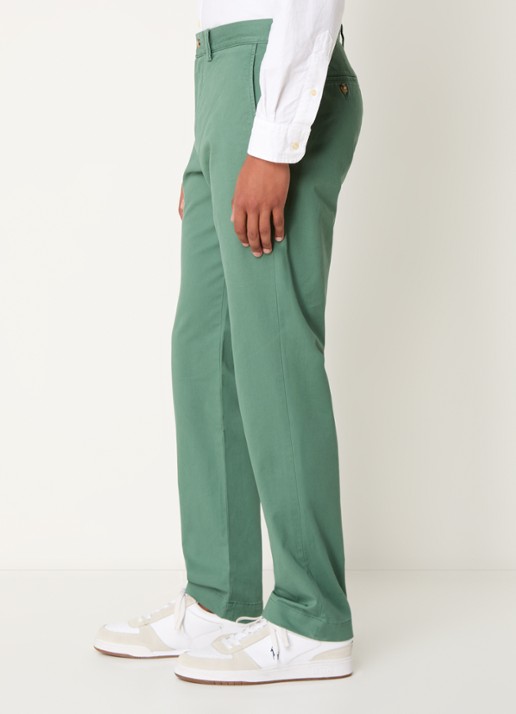 Ralph Lauren Bedford straight fit stretch chino broek - detail 5 washed forest / zeegroen