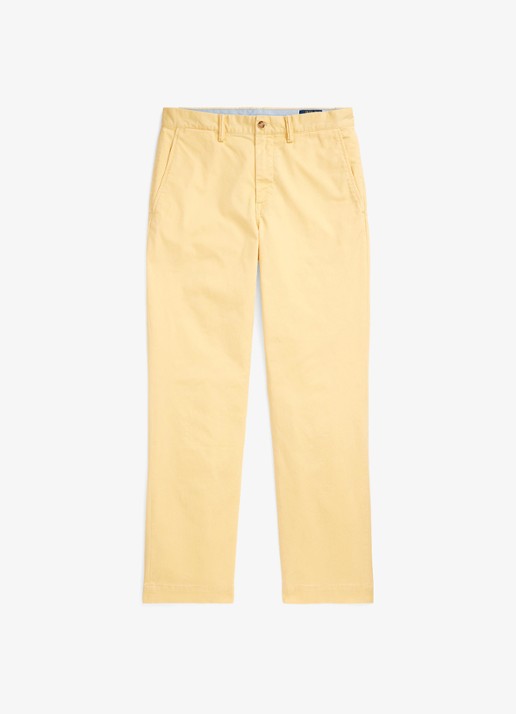 Ralph Lauren Bedford straight fit stretch chino broek - voorkant 4 geel