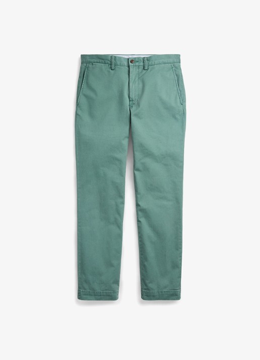 Ralph Lauren Bedford straight fit stretch chino broek - voorkant 2 washed forest / groen