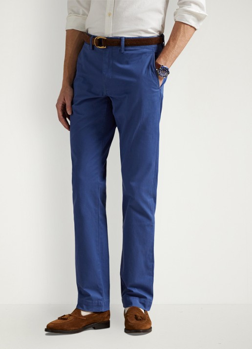 Ralph Lauren Bedford straight fit stretch chino broek - detail 4 old royal / blauw
