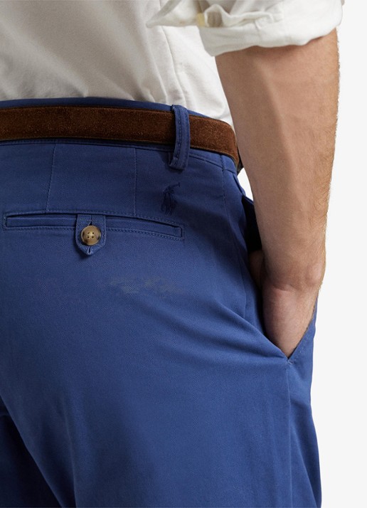 Ralph Lauren Bedford straight fit stretch chino broek - detail 5 old royal / blauw